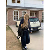 Blue Women's Retro Y2K 2000s Wide Leg Baggy Casual Denim Trouser High Waist Loose Jeans Autumn Harajuku Full Length Pants