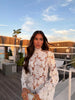 Long Sleeve Stand Collar Dress Casual Vacation Short Women White Lace Hollow Out Sheer Slim Fit Figure Flattering
