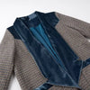 Woolen Plaid Long Coat Women Turn-down Collar Loose Long Sleeve Button Elegant Outwear Female Thicken Spring Street Jacket