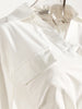 Women White Irregular Bandage Slit Shirt Dress V-Neck Long Sleeve Loose Fit Tide Spring Autumn 1DE9884