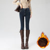 Women's Fleece Warm Winter Jeans Thicken Elastic Skinny Pencil Pants Korean Slim Plush Thermal Leggings Trousers