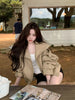 Women's Korean Style Relaxed Trench Coat Vintage Khaki Utility Jacket Spring Fall Casual Chic Versatile Outerwear