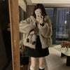Double Sided Winter Coat Women Clothing Imitation Mink Fur Fur Hooded Cotton Jacket Female Warm Plush Cotton-padded Outerwea