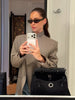 Spring Solid Stand Collar Blazer Jacket For Women Elegant Long Sleeve Suit Coats Female High Street Chic Ol Outerwear