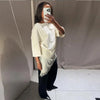 Elegant Lace Patchwork Short Dress Women See Through High Collar Flare Sleeve Party Dresses Autumn Lady Evening Robes