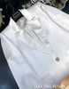 Women's White Blazer Spring Autumn Outerwear Female One Button Top High-quality Triacetic Acid Small Suit Coat