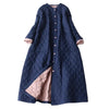 Oversized Quilted Cotton Jacket Women - Long Thin Casual Coat, Loose Fit Solid Color Full Sleeve, Versatile Commuting Wear Z367