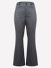 Women's Striped Trousers High Waist Flare Pants For Office Daily Wear All Season Slim Fit Bell-Bottom Formal Long Bottoms