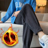 Autumn Winter Thickened Warm Harem Pants Women Versatile Casual Loose Corduroy Pants Lady Elastic Waist Plus Velvet Trousers