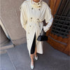Detachable Triangle Shawl Long Puffer Coat Stand Collar Waist Tie Belt Button Solid Loose Women Coats Winter Commute Outfit