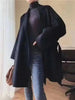 Autumn Women Elegant Double-sided Long Sleeve Solid Color Cardigan Cashmere Soft Coat Female 2W402