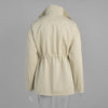Autumn Vintage Jacket Femme Winter Street Casual Long Sleeve High Waist Cardigan Workwear Retro Coat Winter