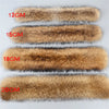Real Fur Collar for Coat Parkas Women Winter Natural Raccoon Fur Scarf for Jacket Warm Furry Hood Trim with Buttons