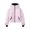 Women Pocket Long Sleeve Zipper Hooded Skiing Cotton-padded Drawstring Jacket+High Waist Casual Winter Pant Set