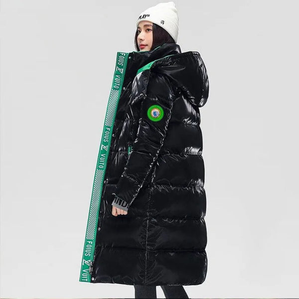 Winter Puffer Parkas Coat Womens Thicken Warm Long Down Cotton Coat Oversized Cotton-Padded Jacket Windproof Hooded Overcoat