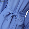 Muslim Hijabs Women Maxi Long Dresses Modest Long Sleeve Tied Waist A-Line Dress Abaya Robes Islamic Ramadan Clothes 3XL