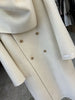 Elegant Big Scarf Collar Double Breasted Wool Coat Women Loose Korean Cashmere Winter Jacket