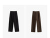 Women Casual Pants Autumn and Winter Mid Waist Workwear Style Straight Woolen Pants