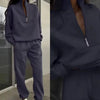 Women's Clothing Versatile Casual Sweatshirt Long-sleeved Pullover Tops Trousers Two-piece Set Womens Sport Outifits