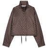 Polka Dot Bomber Jacket Women's Jackets Demi-Season Oversized Long Sleeve Top Outerwear Aviator Plus Size Zip Up Crop Coats