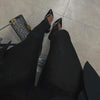Korean Winter Black High Waisted Skinny Y2K Women Pants Sexy Glitter Casual Club Leggings Pants Long