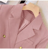 Blazer Women Spring Casual Long Sleeve Outerwears Slim Black Double Blazers Feminino Jackets Streewear