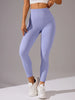 Women's Seamless Knit High Waist Yoga Leggings, Butt Lifting Slim Fit Sports Pants for Running & Fitness Training