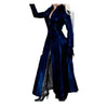 Solid Color Lapel Temperament PU Leather Jacket, Europe and America Women's Autumn/winter Sexy Slim Overlength Leather