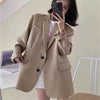 Spring Autumn Blazers for Women Korean No Button Cropped Suits Jacket Woman Casual Long Sleeve Blazer Coat Ladies ZY7701