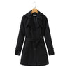 Women's Windbreaker Mid-Length Trench Coat Spring Korean Slim Waist British Casual Autumn Coat With Belt Outwear
