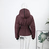 Casual Hoodie Thicken Belts Coats Women Solid Full Sleeve Stand Collar Closed Zippers Coat Female Winter Lady Outwears