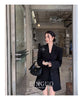 Autumn Black Blazers Women's Casual Elegant Long Sleeve Temperament Casual Loose Suit Woman Ladies Outwear