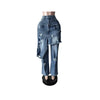 Denim Pants Women Retro Sexy Hole Hollow Out Jeans Ripped out Pencil Trousers Street loose High Waist Lady Pant