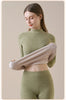 Women's Cashmere Silk Thermal Underwear Thermal Tops Warm Pants Thickened Solid Color Half Turtleneck Long Sleeve Winter Clothes