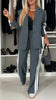 Female Office Blazer 2 Piece Sets Autumn And Winter Long Sleeves Suit Women's Suit Pimp Stitching Pants Pocket Suit