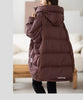 Lagabogy Winter Women White Duck Down Jacket Casual Loose Over Size Warm Parka Female Drawstring Hooded Puffer Coat
