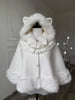 Japanese Viange Outerwear Clothing Warm Bow Ruffles Hooded Ponchos Lolita Style Sweet Kawaii Capes Coat Women Autumn Winter