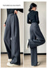 Wool Autumn Slim High Waist Straight Women's Pants Casual Solid Color Loose Chic Female Wide Leg Pants Office Ladies