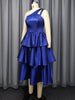 Women Elegant Shiny One Shoulder Ruffle Layered Christmas Party Dresses Date Out Birthday Wedding Guest Event Occasion Gowns