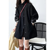 Temperament Short Trench For Women Lapel Single Breasted Solid Color Pockets Design Coat Spring Autumn 2Z2225