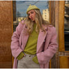 Autumn Winter Solid Women's Woolen Overcoat Urban Long Sleeve Lapel Button Female Outwear Elegant Lady Overcoats