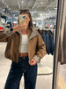 Casual Patchwork Women Coat Elegant Long Sleeve Stand Collar Pleated Female Outwear Autumn Winter Lady Streetwear