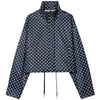Polka Dot Bomber Jacket Women's Jackets Demi-Season Oversized Long Sleeve Top Outerwear Aviator Plus Size Zip Up Crop Coats