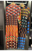 Color-blocking Printed Round Neck Pullover Women's Dress Casual Long Sleeve Mid-length Dresses 2DB4686