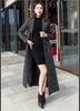 Woolen Women's Coat Korean Version Thick Long Autumn/Winter Slim fit Plaid Woolen Coat Over Knee Trench Coat for Women Wlf