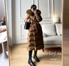 Winter Women 90% White Duck Down Jackets Ultra Light Warm Long Parkas Real Fox Fur Collar Female Hooded Snow Coats