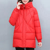 Hooded Cotton Coat Women's Mid-Length Winter Jackets Elegant Mother's Parkas Padded Jacket Thick Down Padded Jacket Vintage