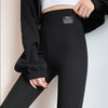 Gray Ribbed Leggings for Woman High Waist Stretch Tight Winter Leggings Solid Color Comfortable Warm Slim Fit Leggings Lady