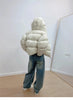 Puffy Cotton Jacket Women Winter Warm Thicken Parka Drawstring Hooded Short Coat Windproof Y2K Streetwear куртка женская