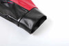 Zip Women Varsity Jacket Faux Leather Patchwork Cinched Waist Autumn Wild Street Hipster Uniform Crop Coat